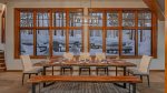 Formal dining area with ski slope views